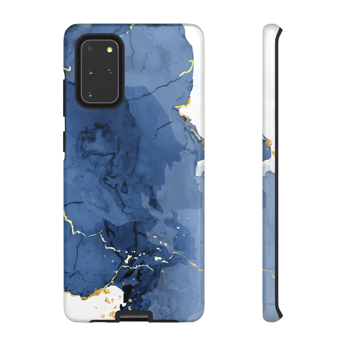 Classic Blue Watercolor Android Case (Protective) Samsung Galaxy S20+ Glossy Phone Case