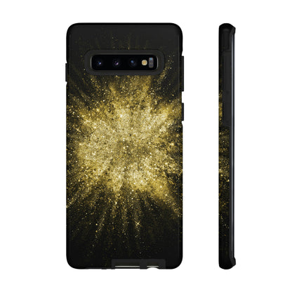 Gold Glitter Background Android Case (Protective) Samsung Galaxy S10 Glossy Phone Case