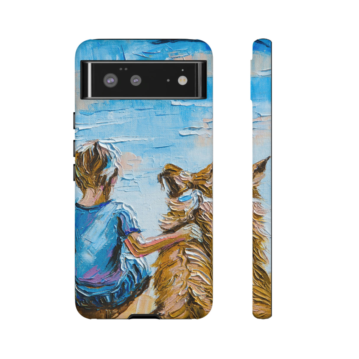 Boy with Dog Android Case (Protective) Google Pixel 6 Matte Phone Case