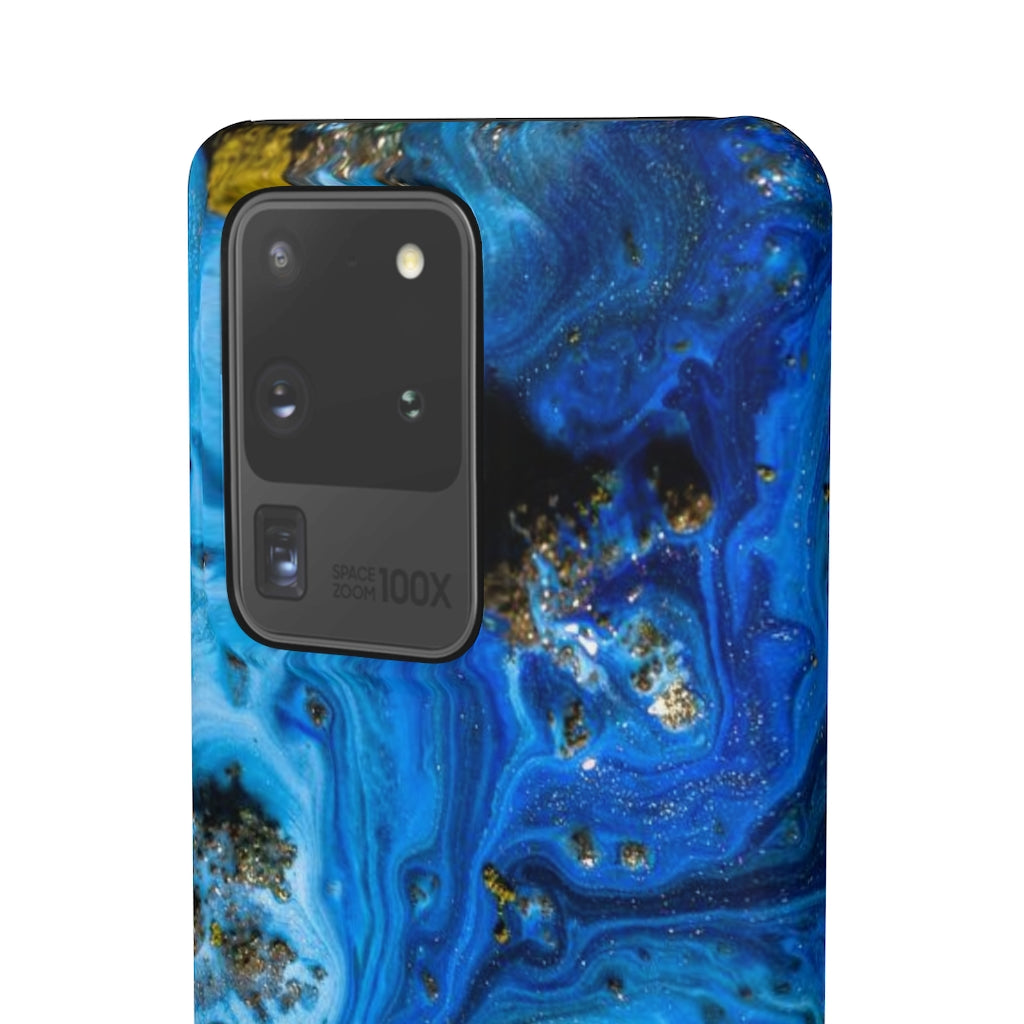 Blue Ice Melt Ink Art Android Case (Slim) Phone Case