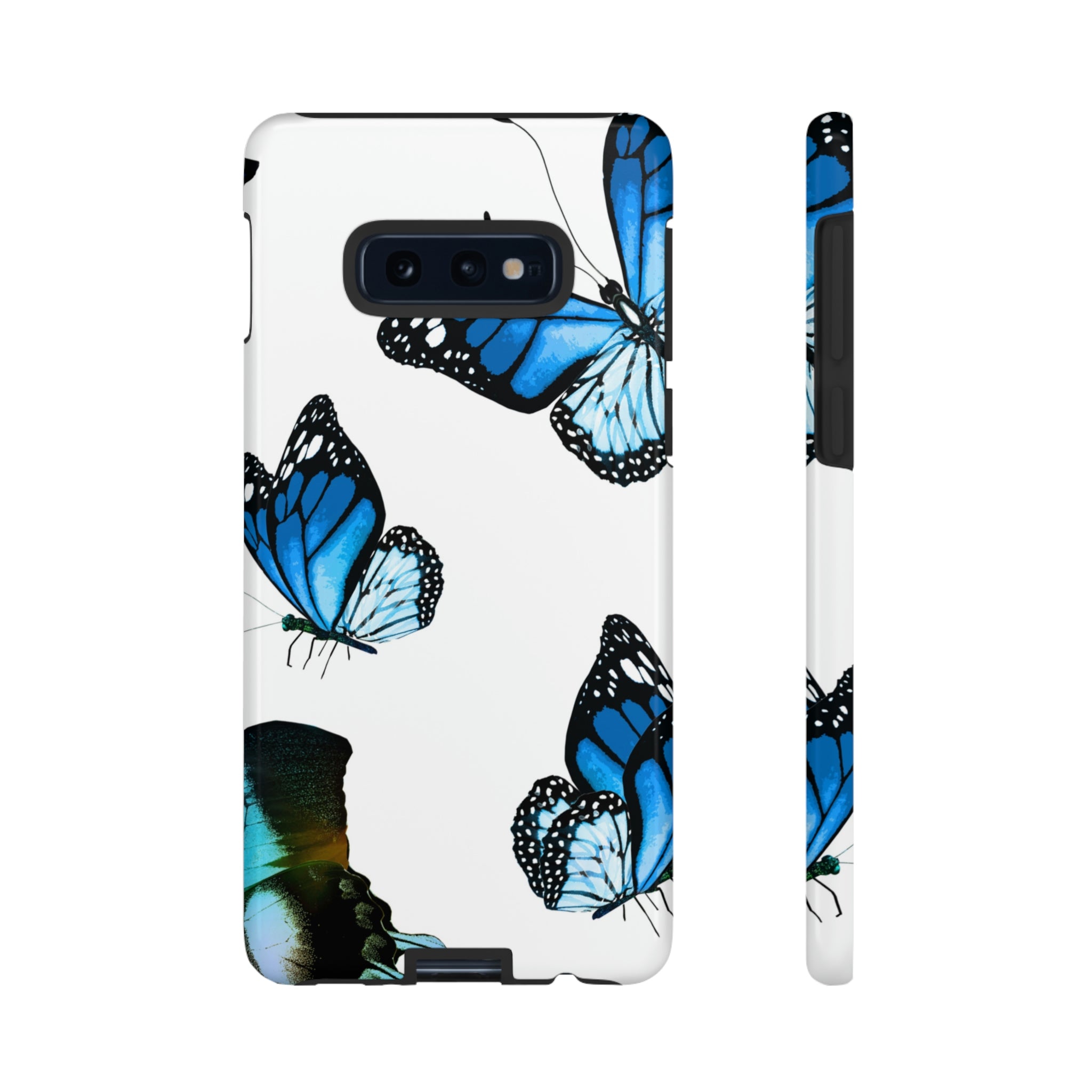 Blue Butterflies Android Case (Protective) Samsung Galaxy S10E Glossy Phone Case