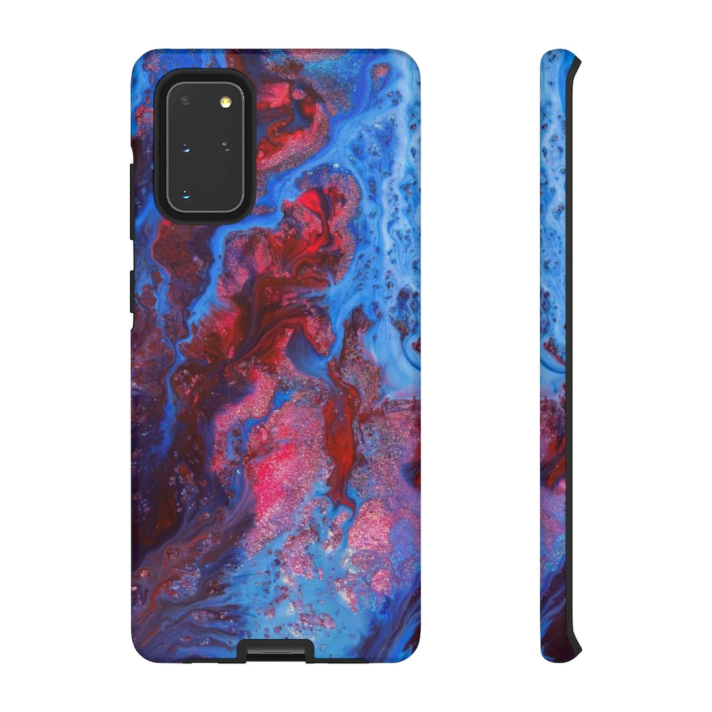 Deep Red Ink Art Android Case (Protective) Samsung Galaxy S20+ Matte Phone Case