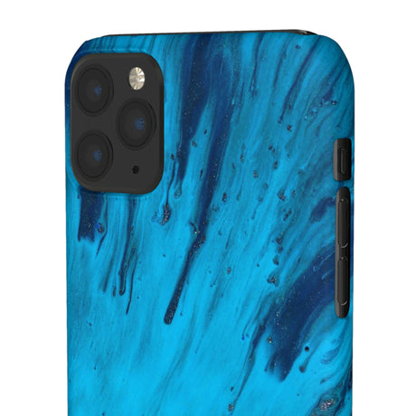 Light Blue Ink Art iPhone Case (Slim) Phone Case