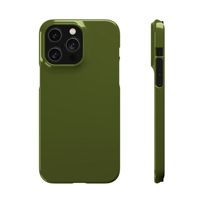 Army Green iPhone Case (Slim) iPhone 14 Pro Max Glossy Phone Case