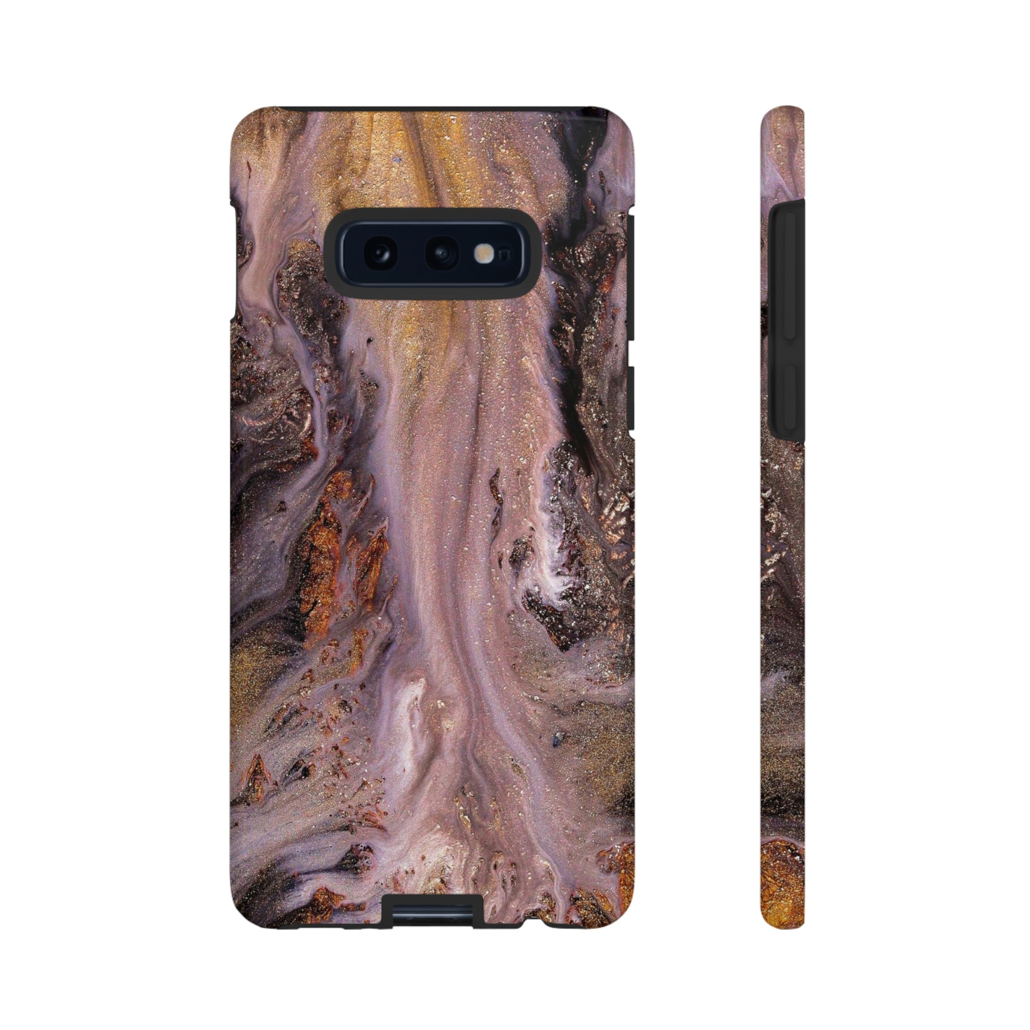 Pink Marble Ink Art Android Case (Protective) Samsung Galaxy S10E Glossy Phone Case