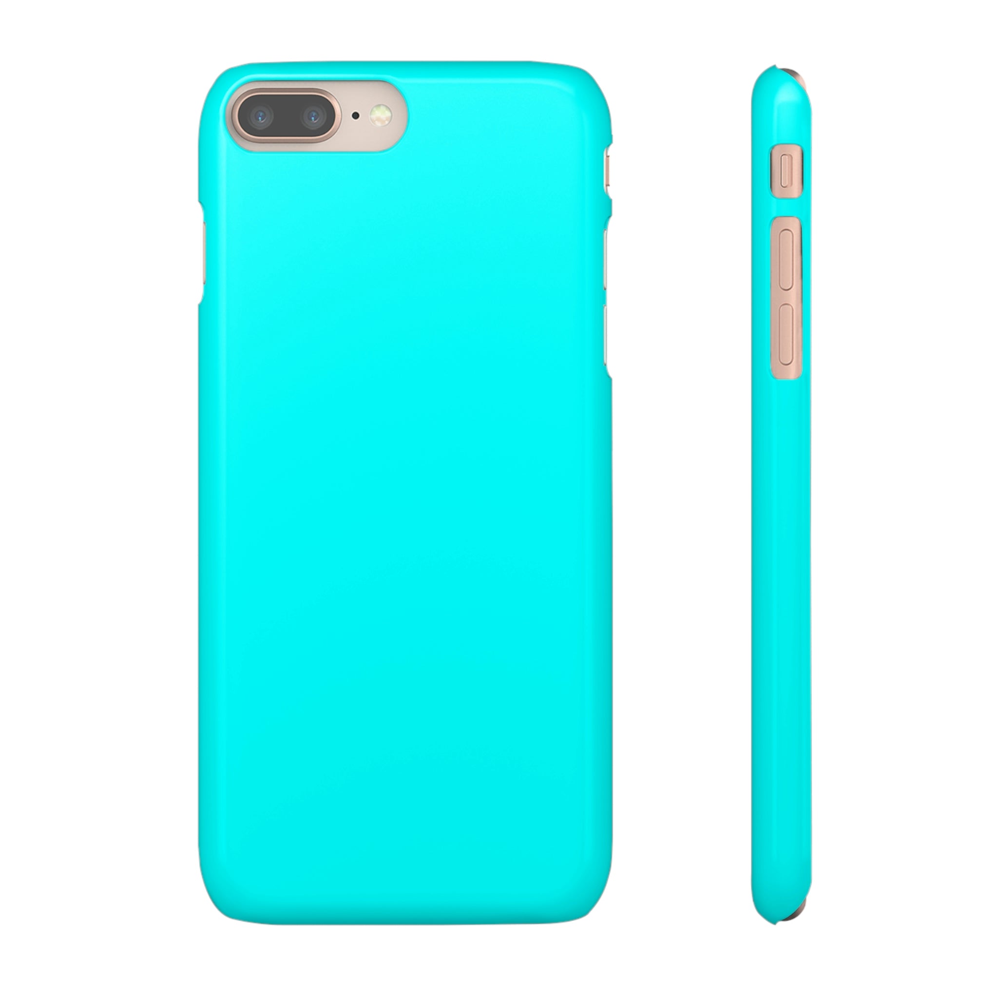 Aqua Blue iPhone Case (Slim) iPhone 8 Plus Glossy Phone Case