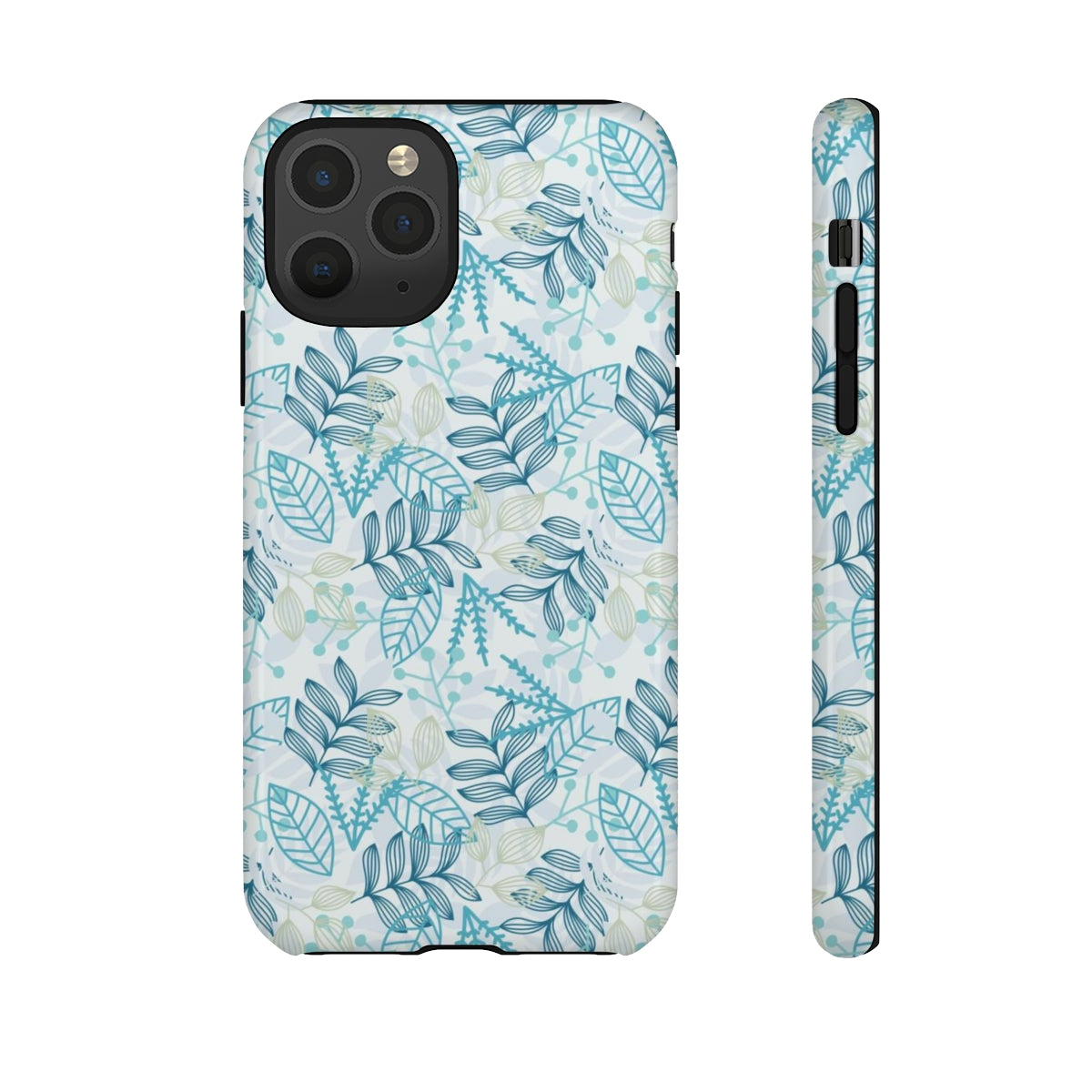 Blue leaf iPhone Case (Protective) iPhone 11 Pro Glossy Phone Case