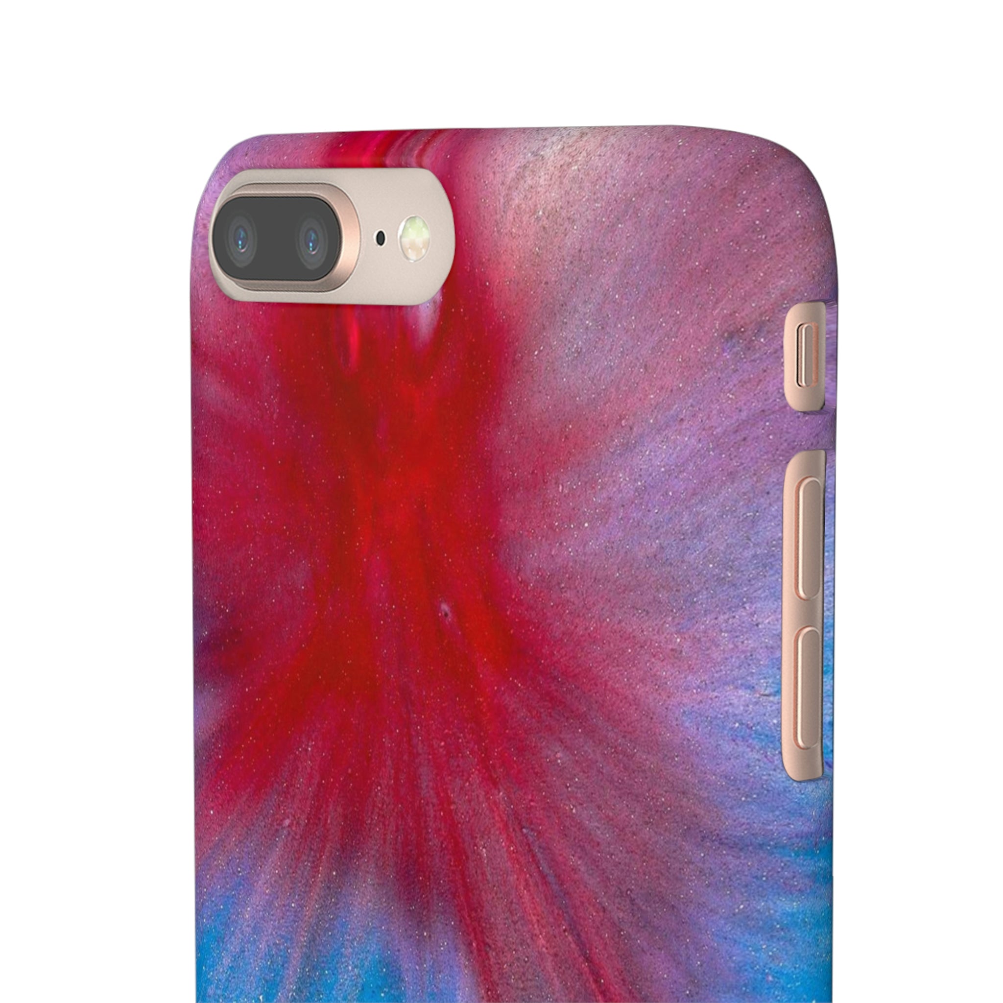 Red Warp Ink Art iPhone Case (Slim) Phone Case