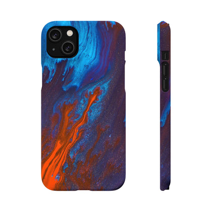 Orange Flame Ink Art iPhone Case (Slim) iPhone 14 Plus Matte Phone Case