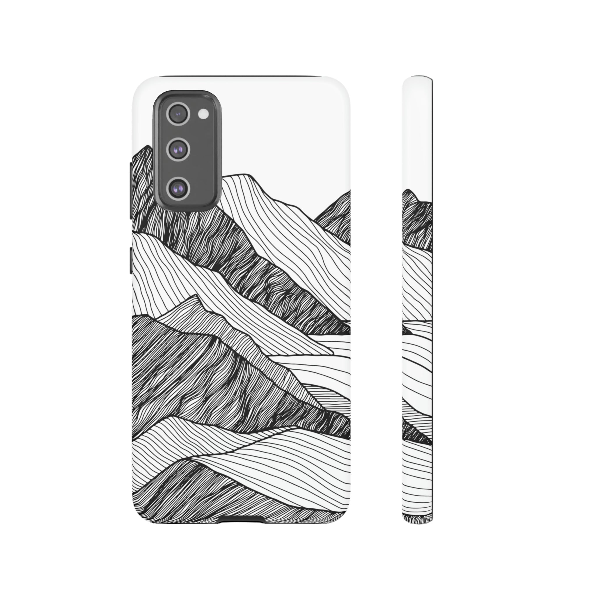 Mountain Line Art Android Case (Protective) Samsung Galaxy S20 FE Matte Phone Case