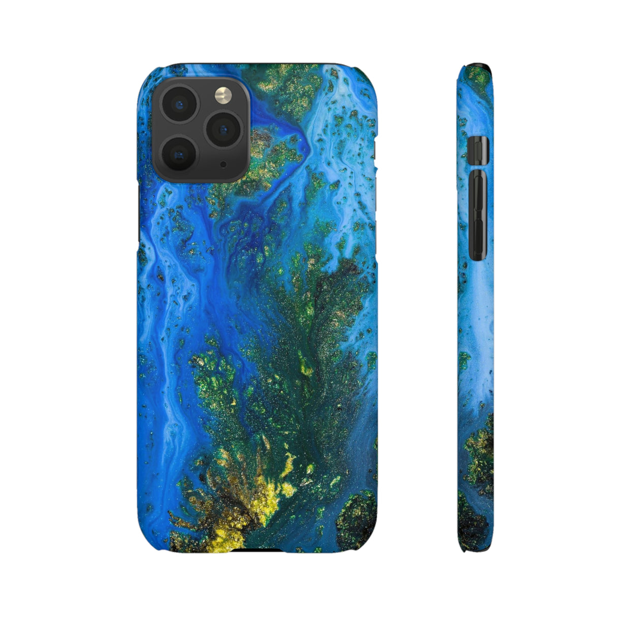 Blue Globe Ink Art iPhone Case (Slim) iPhone 11 Pro Matte Phone Case