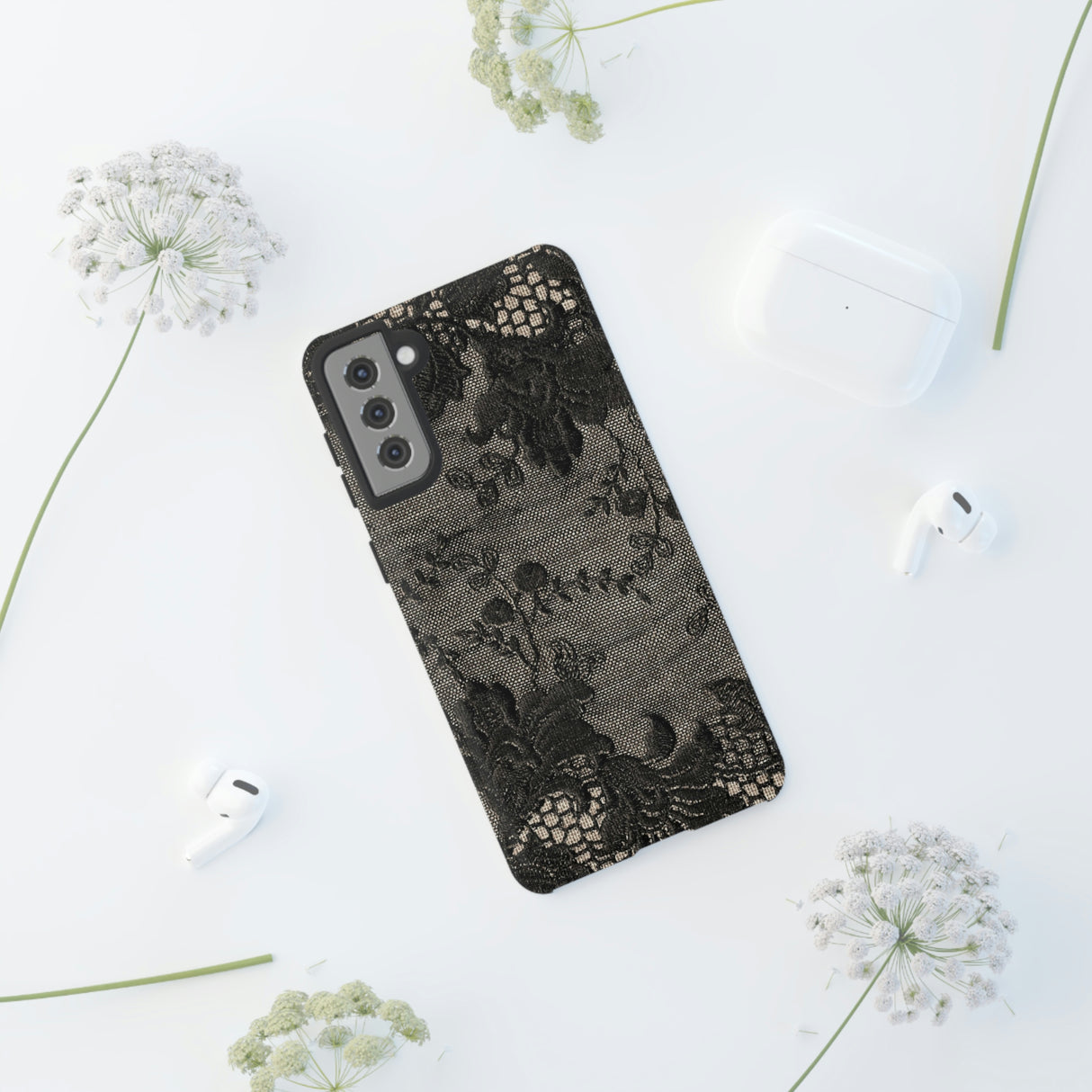 Roclop Gothic Flower Samsung Case (Protective) Phone Case