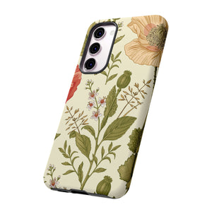 Poppy Red Vintage Flower Samsung Case (Protective) Phone Case