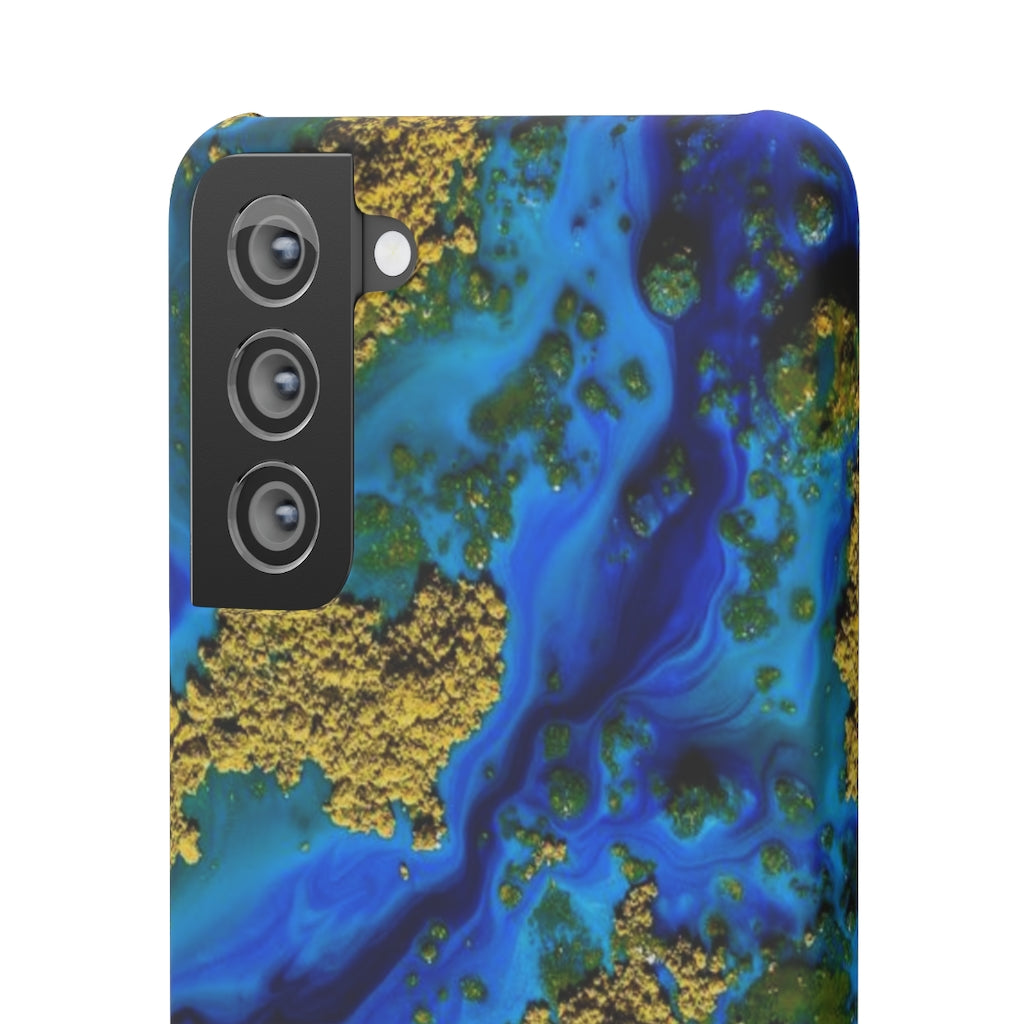 Blue Clear Ocean Ink Art Android Case (Slim) Phone Case