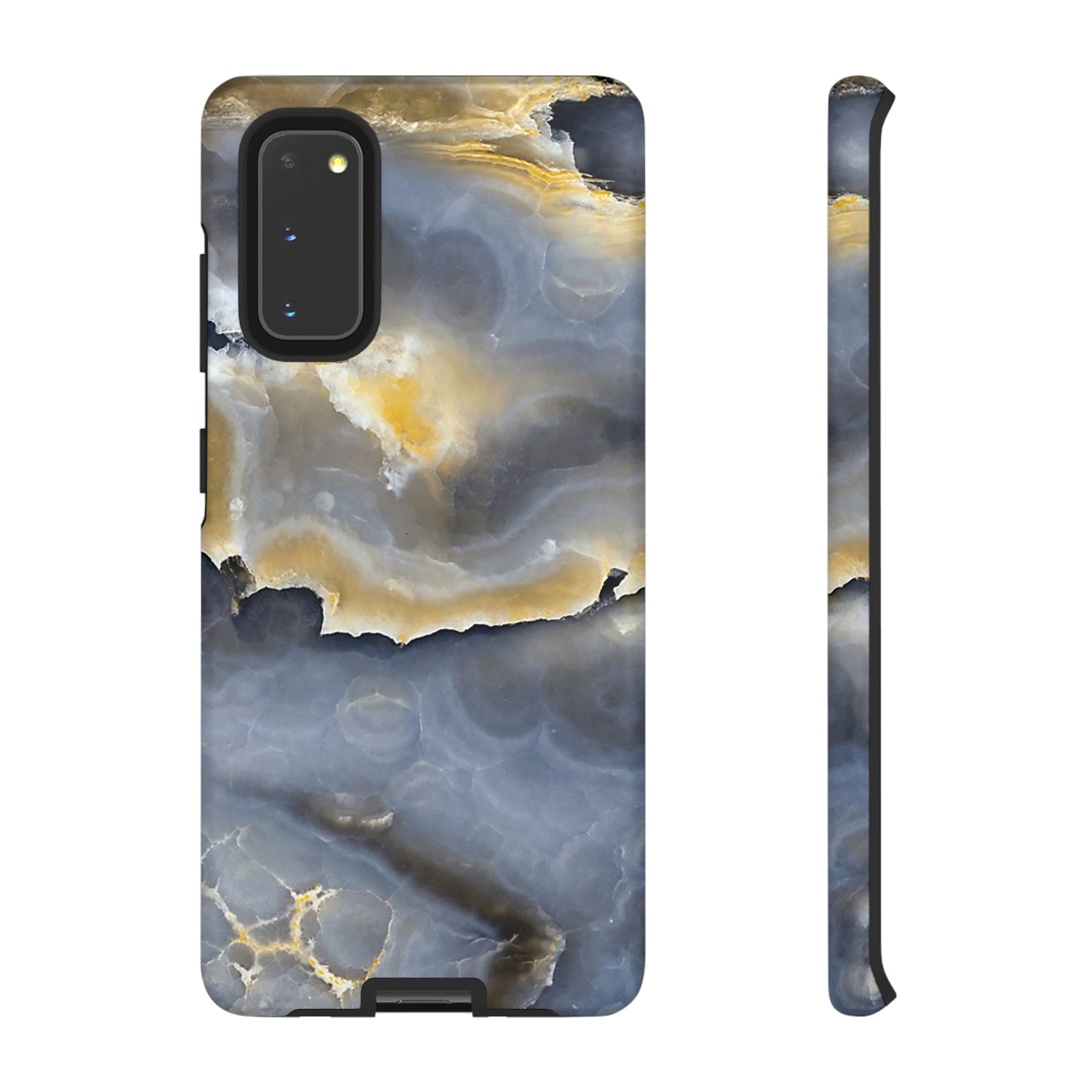 Marble Blue Gold Android Case (Protective) Samsung Galaxy S20 Matte Phone Case