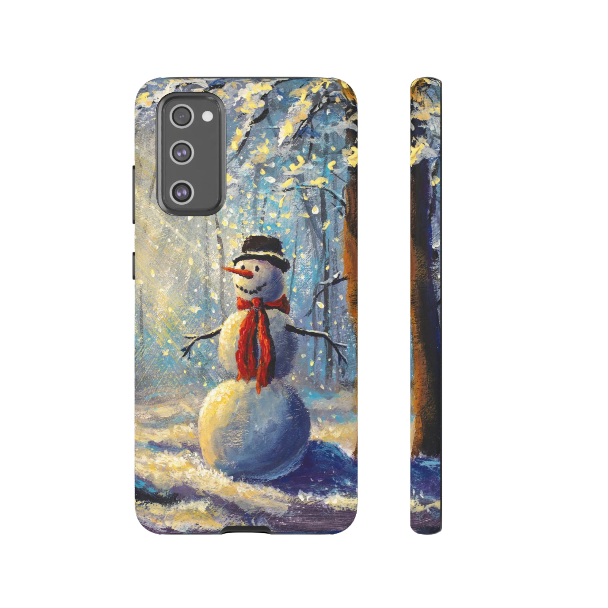 Happy Snowman Android Case (Protective) Samsung Galaxy S20 FE Matte Phone Case