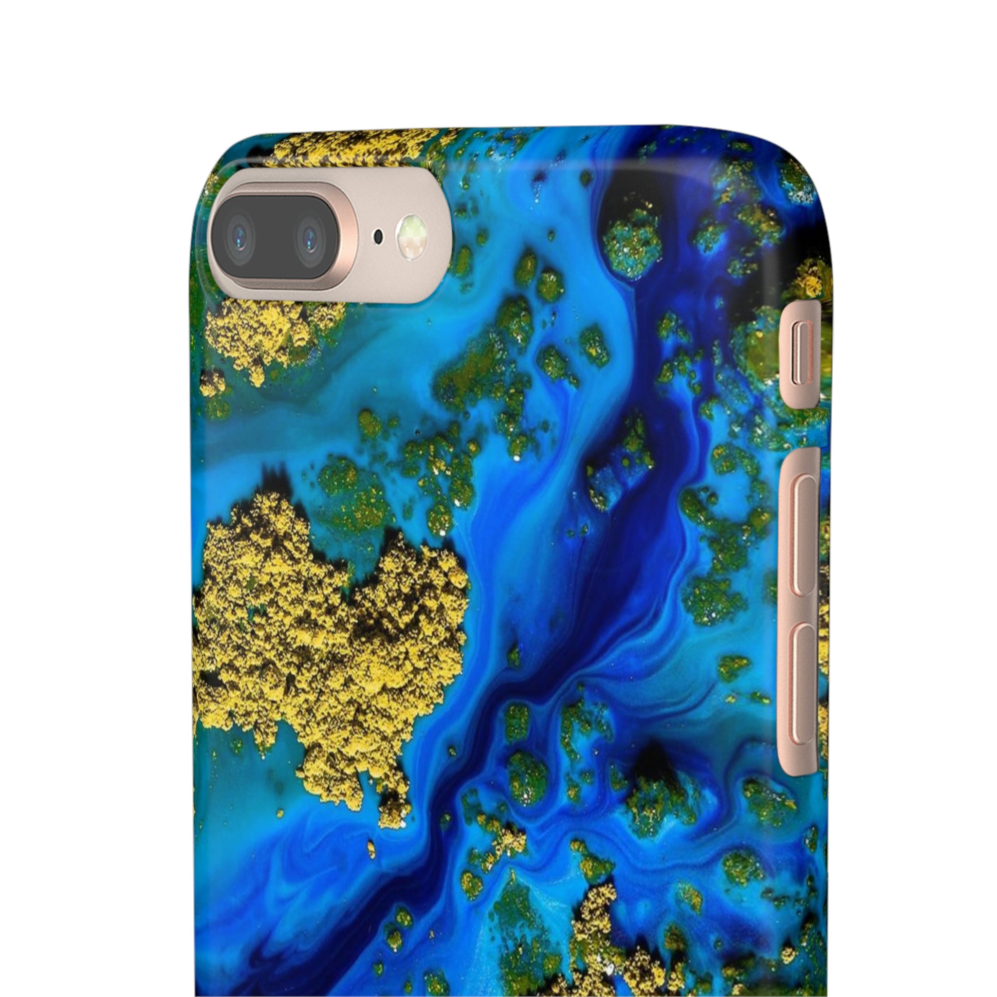 Blue Clear Ocean Ink Art iPhone Case (Slim) Phone Case