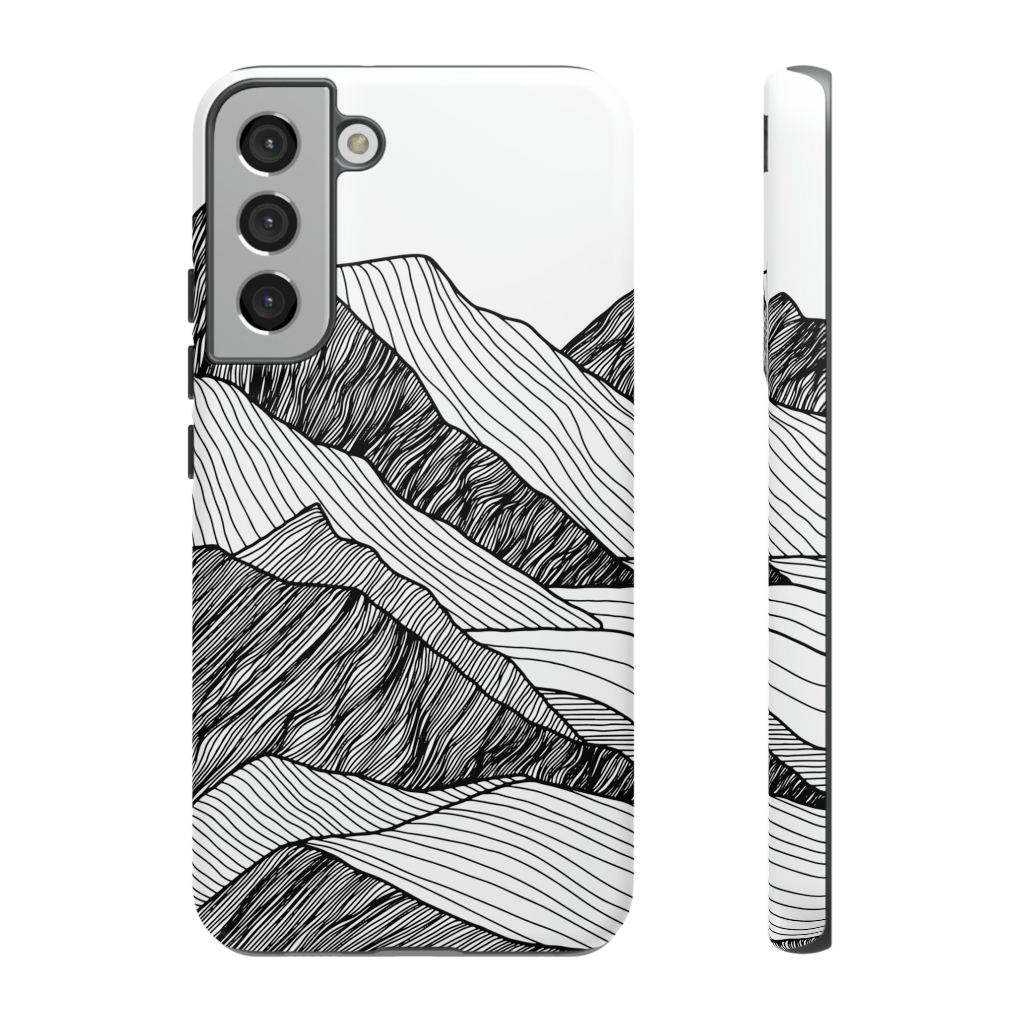 Mountain Line Art Android Case (Protective) Samsung Galaxy S22 Plus Matte Phone Case