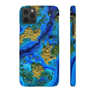 Blue Clear Ocean Ink Art iPhone Case (Slim) iPhone 11 Pro Max Matte Phone Case