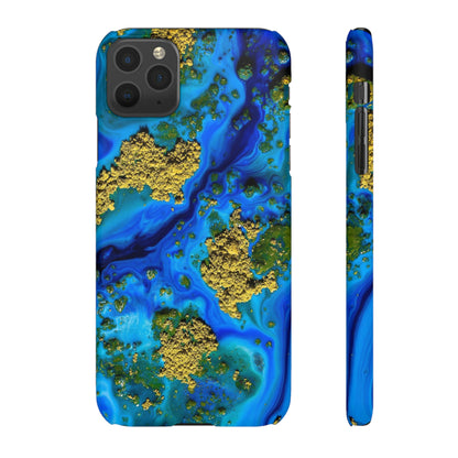 Blue Clear Ocean Ink Art iPhone Case (Slim) iPhone 11 Pro Max Matte Phone Case