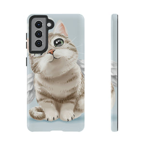 Cute Angel Cat Android Case (Protective) Samsung Galaxy S21 Glossy Phone Case