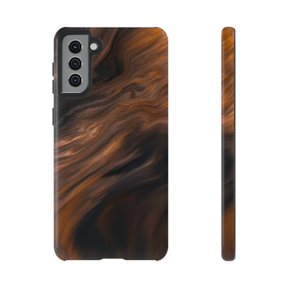 Brown Mist Ink Art Android Case (Protective) Samsung Galaxy S21 Plus Glossy Phone Case