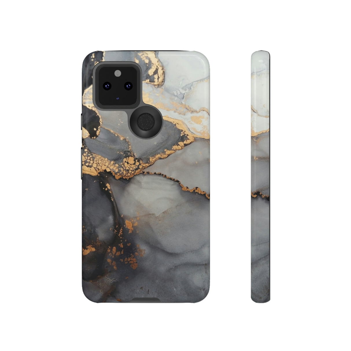 Grey Marble Android Case (Protective) Google Pixel 5 5G Glossy Phone Case