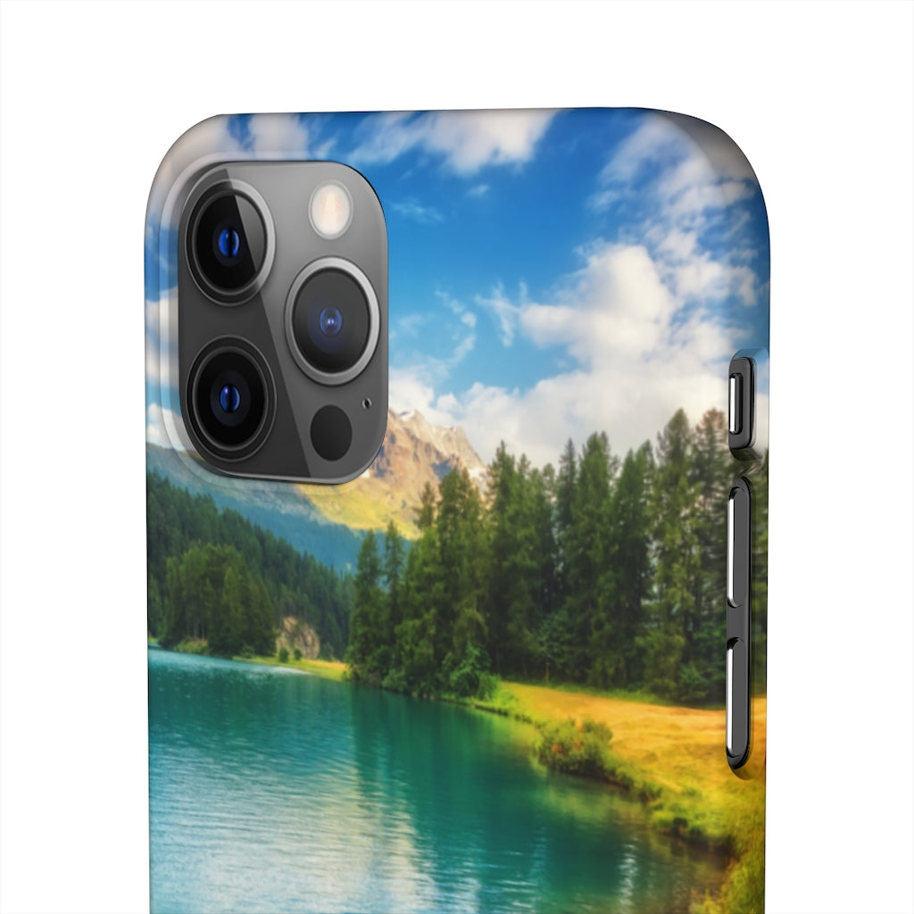 Fantastic Azure Alpine Lake Samsung/iPhone (Slim) iPhone 12 Pro Matte Phone Case