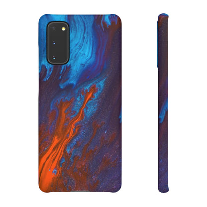 Orange Flame Ink Art Android Case (Slim) Samsung Galaxy S20 Matte Phone Case