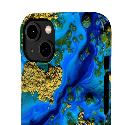 Blue Clear Ocean Ink Art iPhone Case (Slim) Phone Case