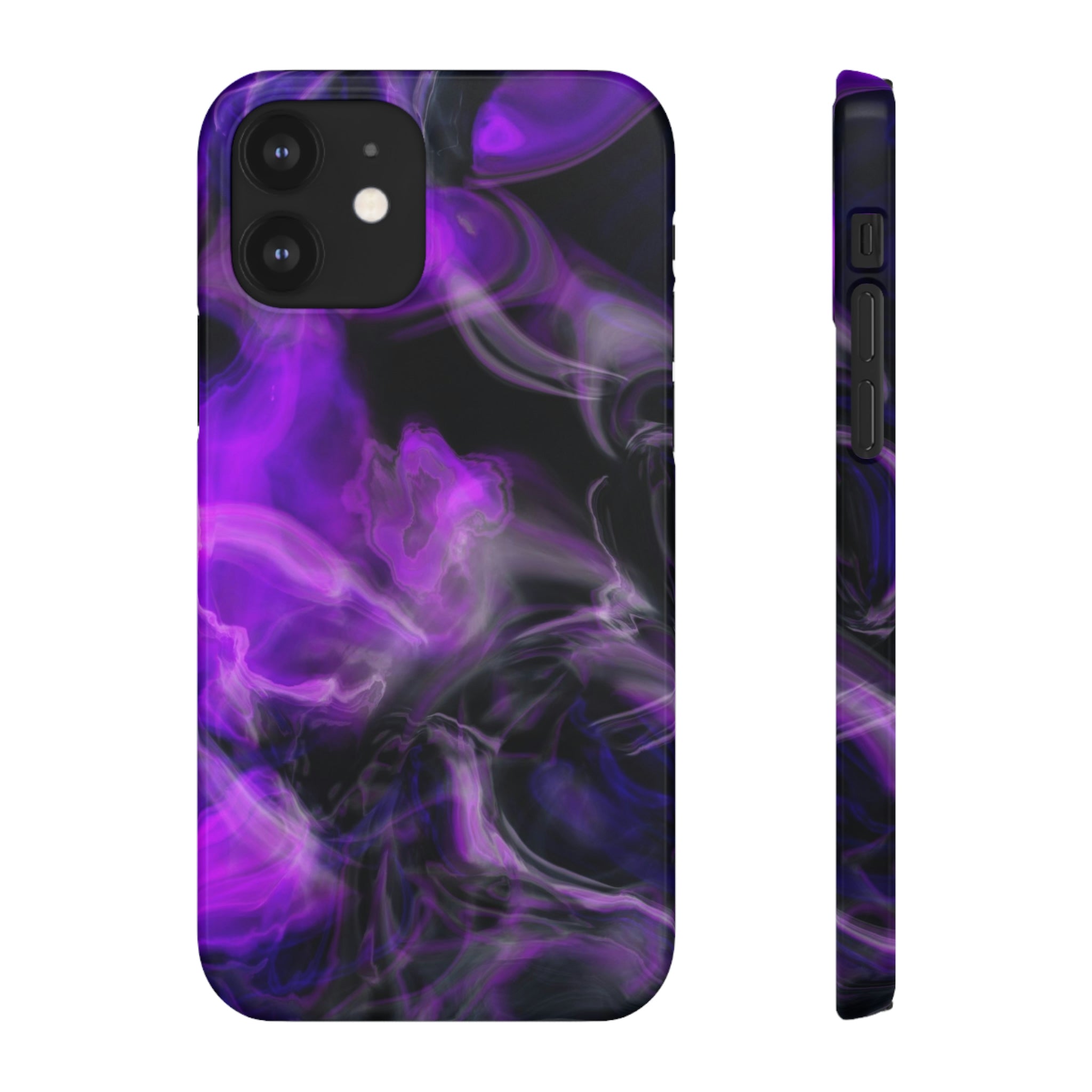 Purple Marble iPhone Case (Slim) iPhone 12 Glossy Phone Case