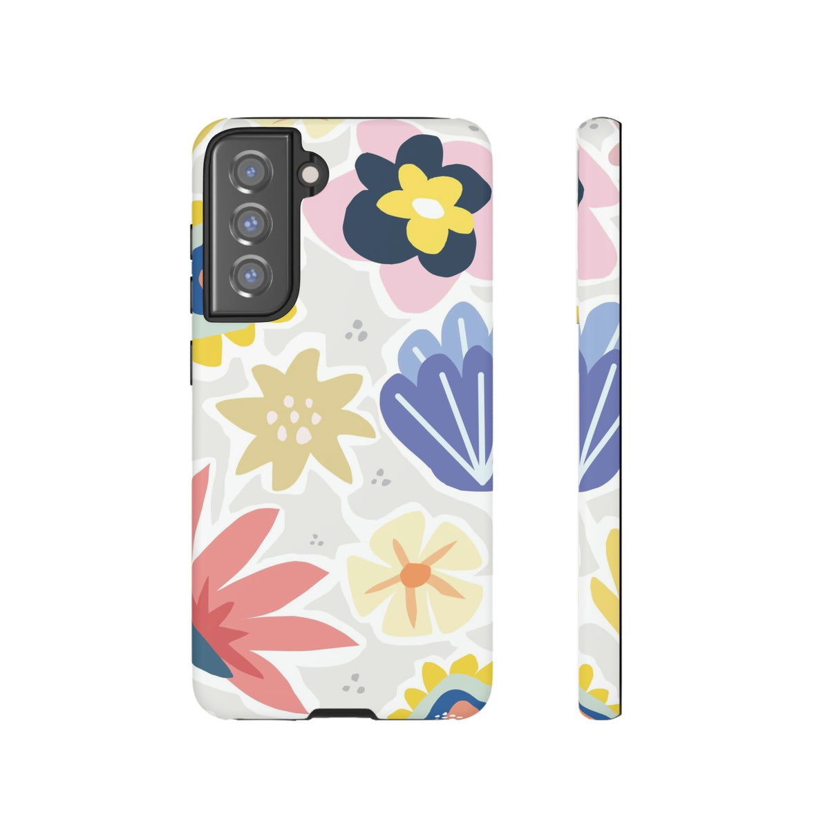 Blue Bouquet Happy Flower Samsung Case (Protective) Samsung Galaxy S21 FE Matte Phone Case