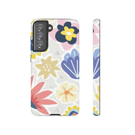 Blue Bouquet Happy Flower Samsung Case (Protective) Samsung Galaxy S21 FE Matte Phone Case