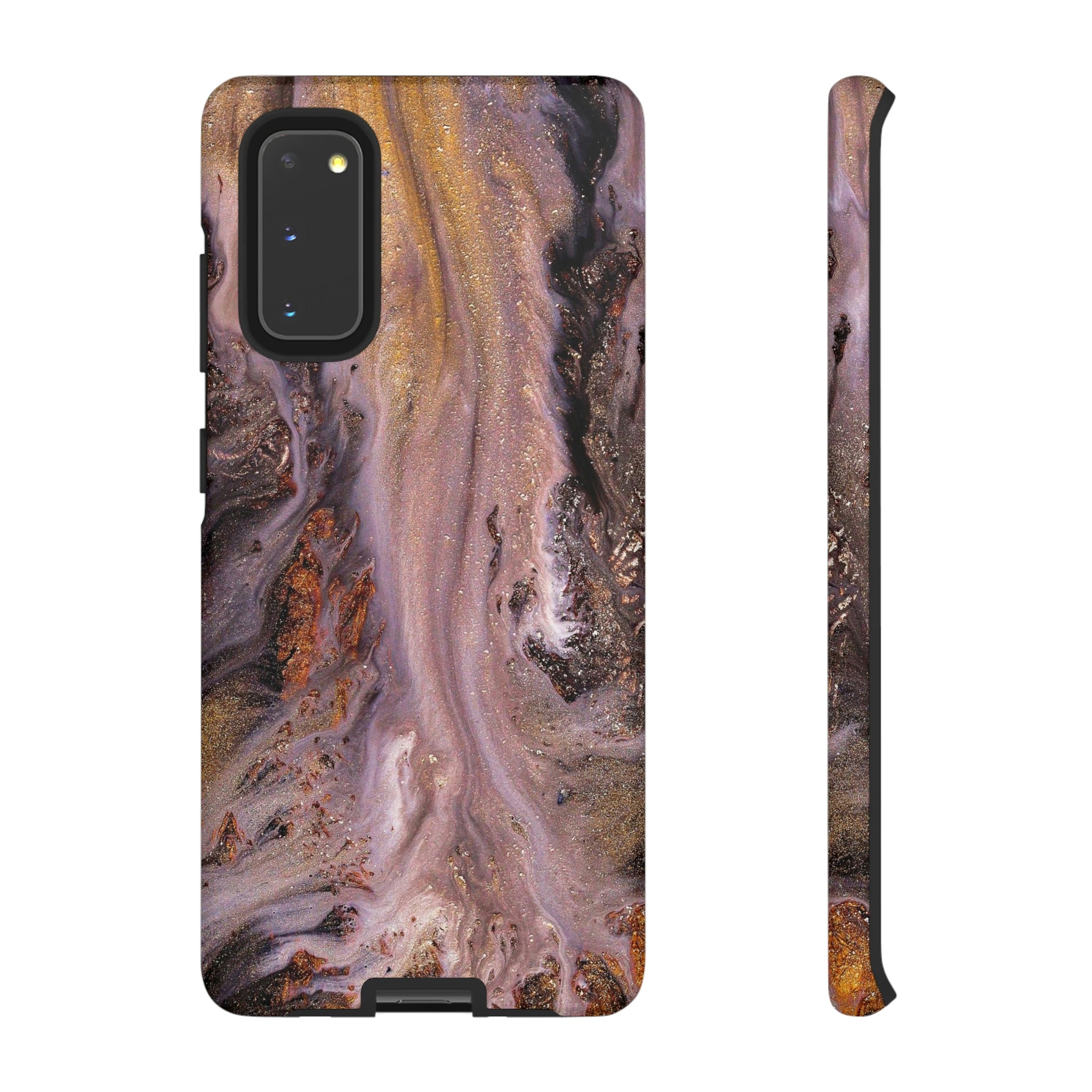 Pink Marble Ink Art Android Case (Protective) Samsung Galaxy S20 Matte Phone Case