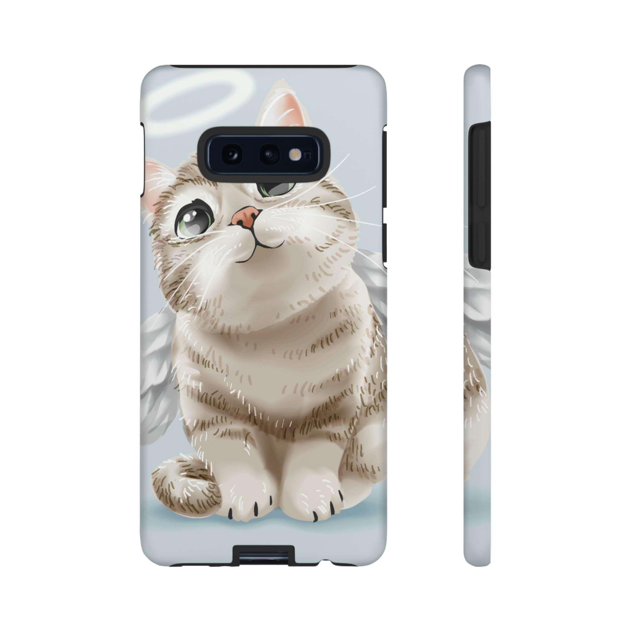 Cute Angel Cat Android Case (Protective) Samsung Galaxy S10E Matte Phone Case