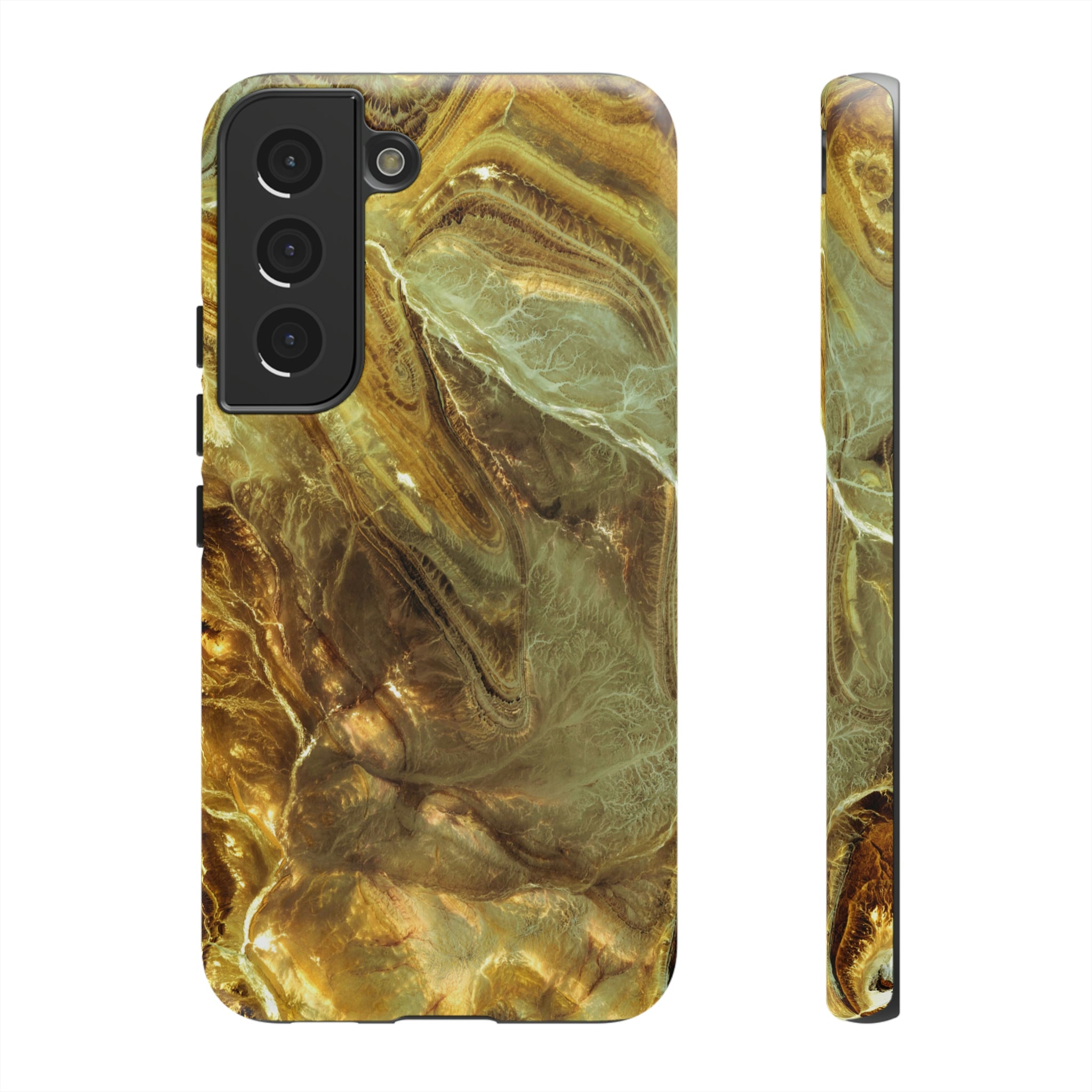 Nacre Marble Android Case (Protective) Samsung Galaxy S22 Matte Phone Case