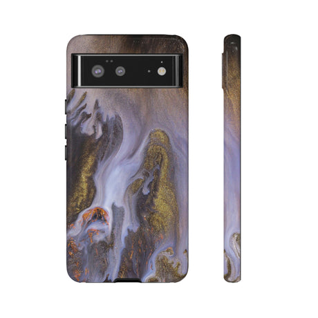 Purple Gold Ink Art Android Case (Protective) Google Pixel 6 Glossy Phone Case