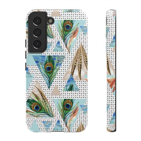 Peacock Feathers Android Case (Protective) Samsung Galaxy S22 Matte Phone Case