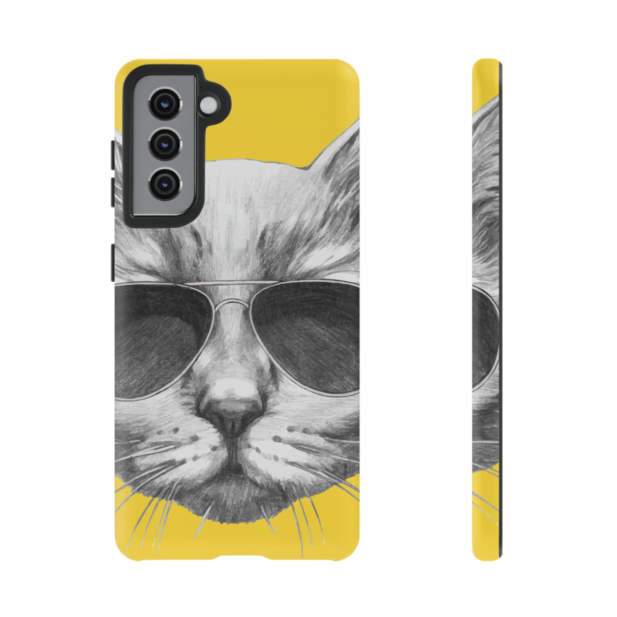 Cool Cat Portrait Android Case (Protective) Samsung Galaxy S21 Matte Phone Case