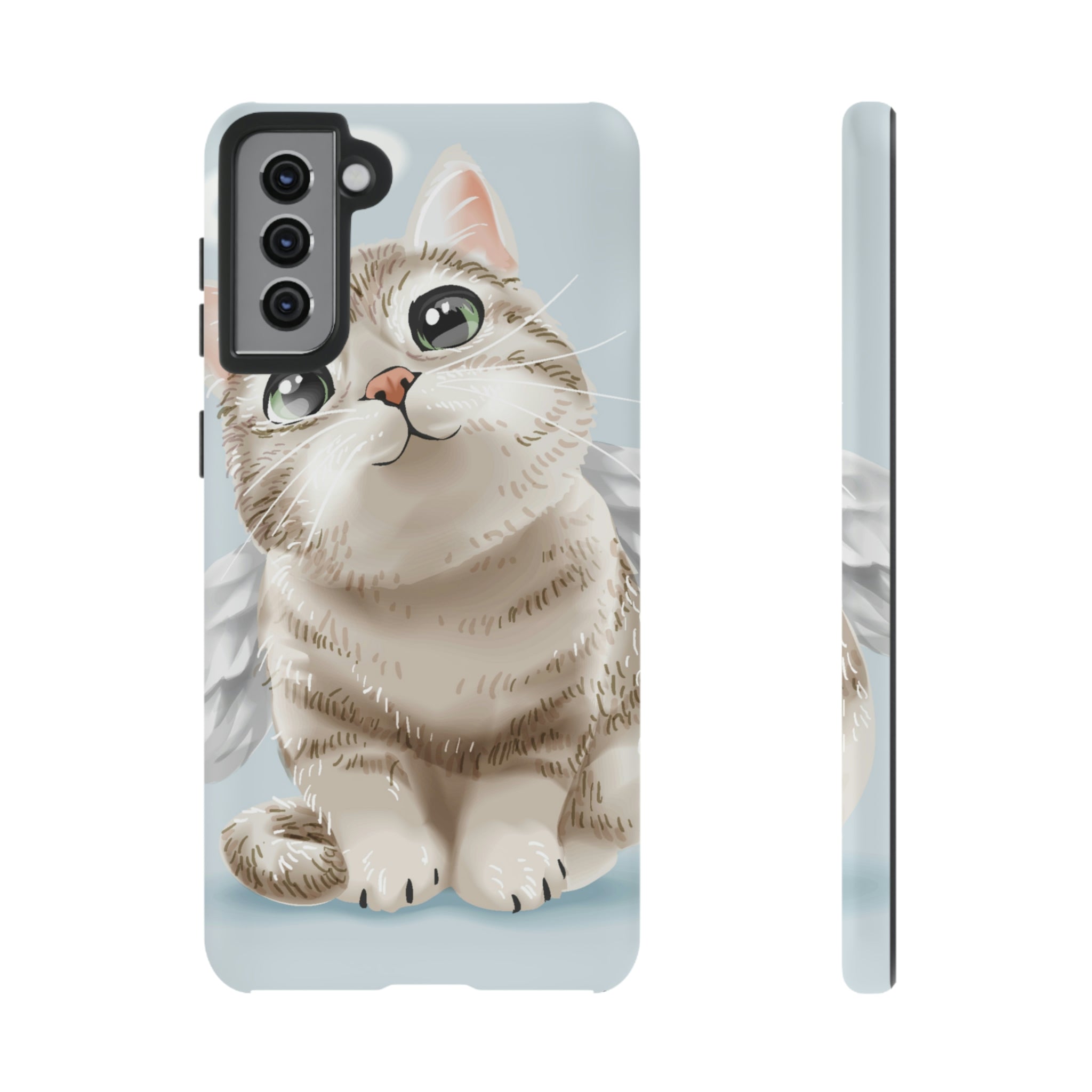 Cute Angel Cat Android Case (Protective) Samsung Galaxy S21 Plus Matte Phone Case