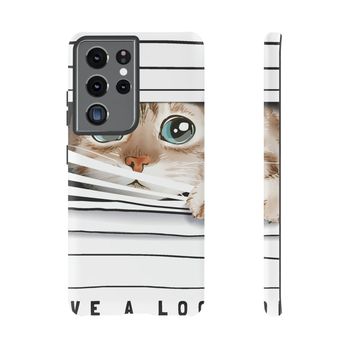 Cute Cat Window Android Case (Protective) Samsung Galaxy S21 Ultra Matte Phone Case