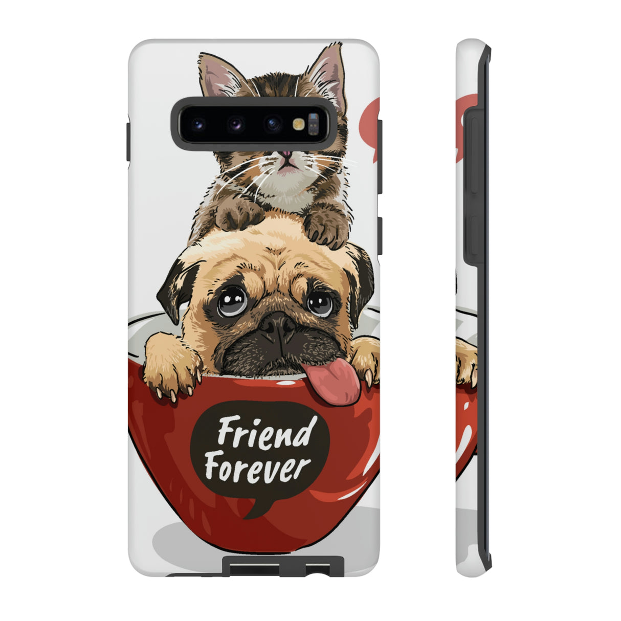 Pug n Kitten Android Case (Protective) Samsung Galaxy S10 Plus Matte Phone Case