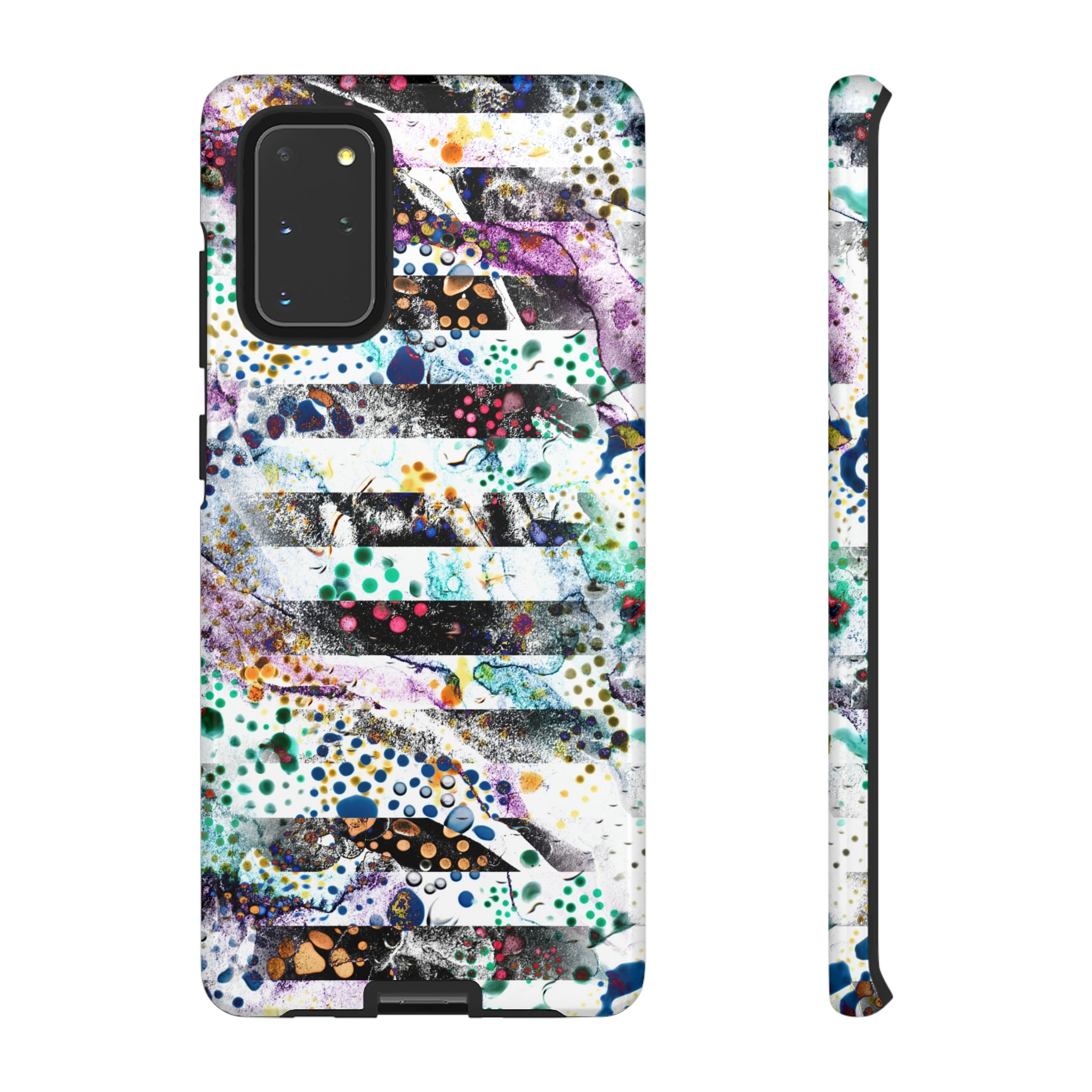 Abstract Green Purple Android Case (Protective) Samsung Galaxy S20+ Glossy Phone Case