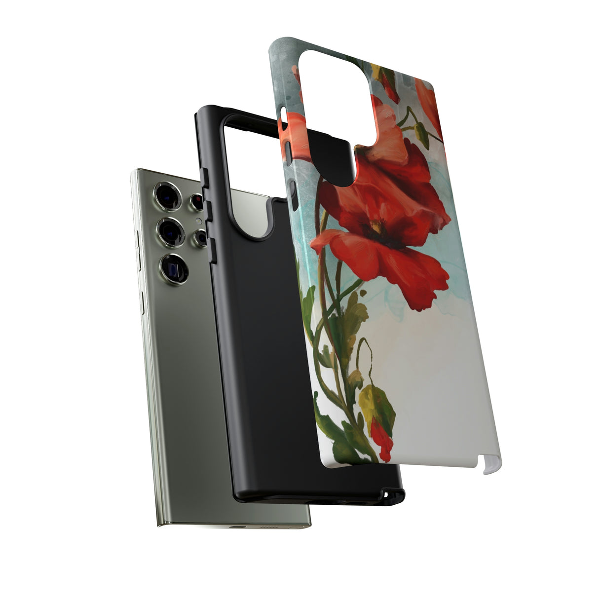 Poppy Flower Drawing Android Case (Protective) Phone Case