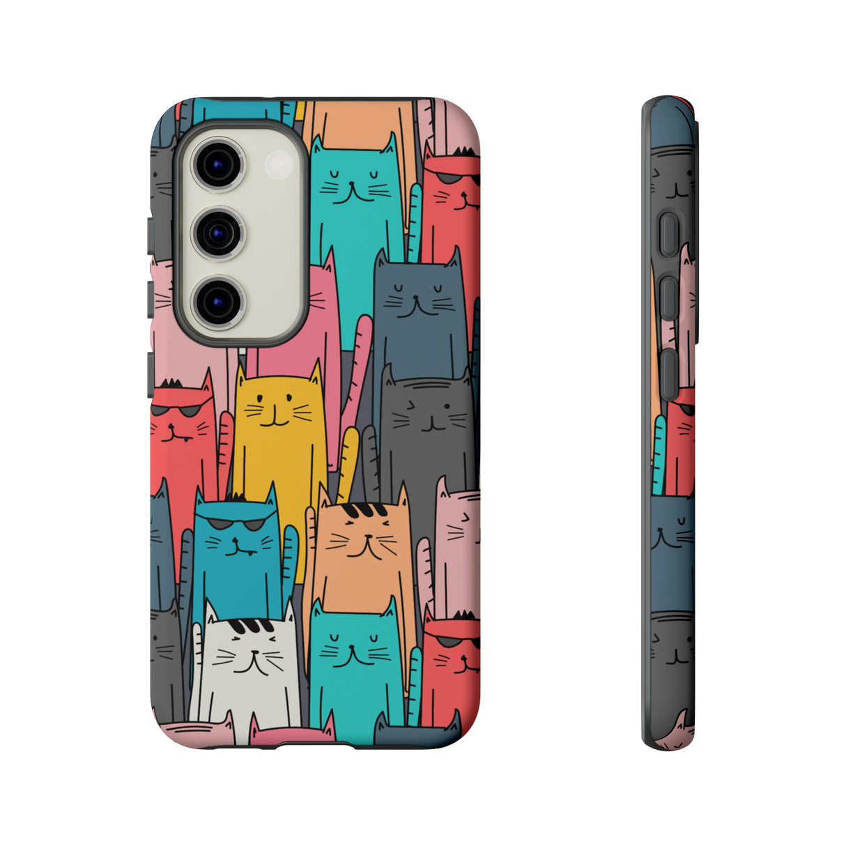 Colorful Cats Android Case (Protective) Samsung Galaxy S23 Matte Phone Case