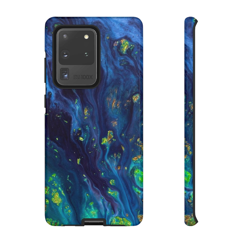 Green Opal Ink Art Android Case (Protective) Samsung Galaxy S20 Ultra Glossy Phone Case