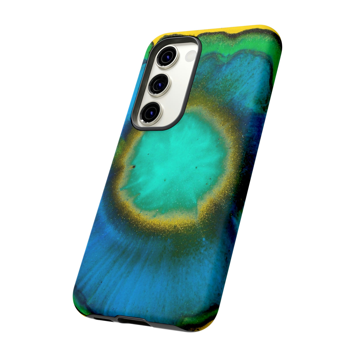 Neon Blue Ink Art Android Case (Protective) Phone Case