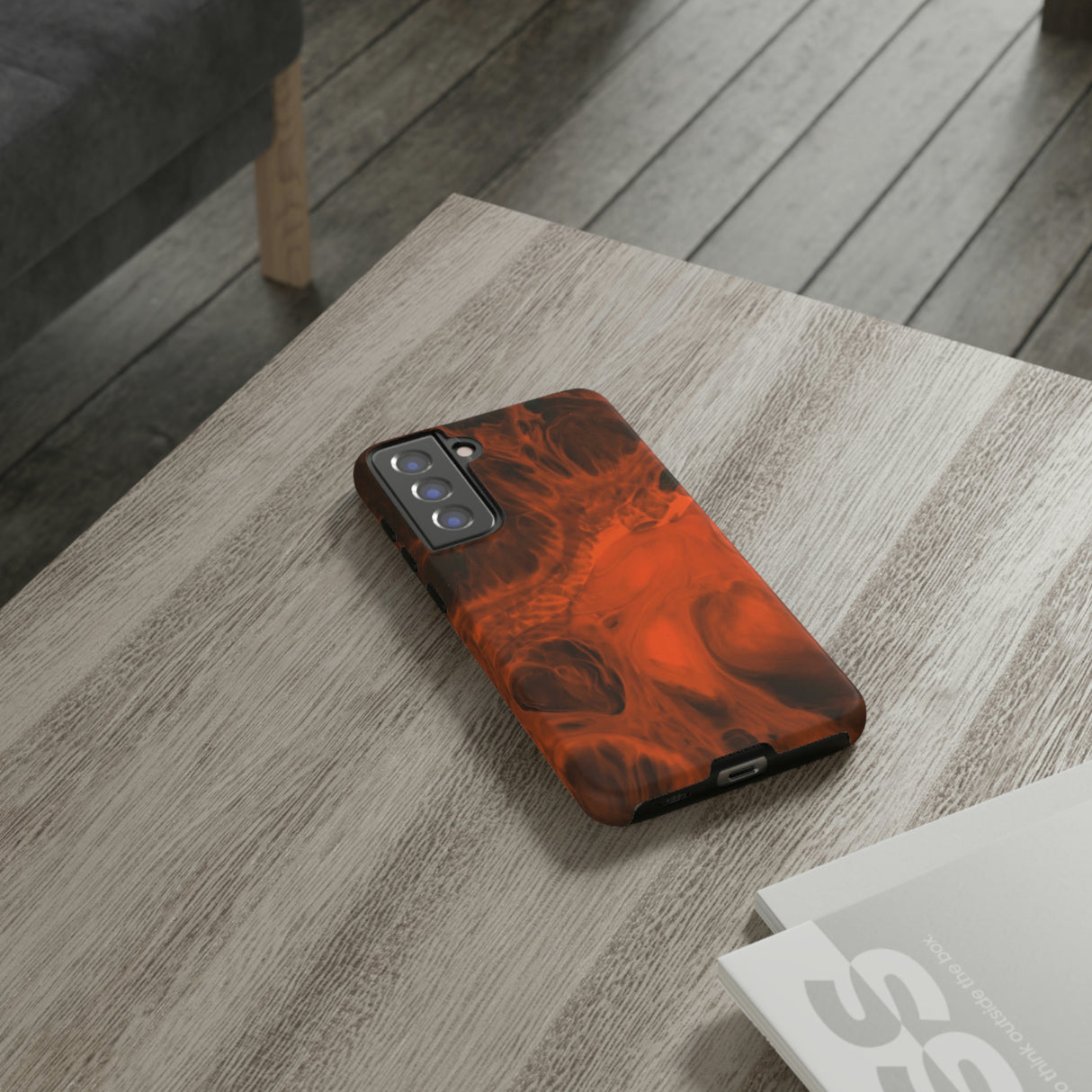 Red Flame Ink Art Android Case (Protective) Phone Case