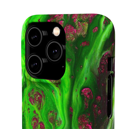 Toxic Green Ink Art iPhone Case (Slim) Phone Case