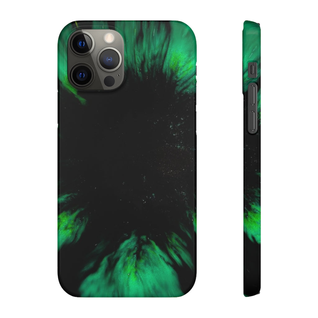 Northen Star Gaze Ink Art iPhone Case (Slim) iPhone 12 Pro Glossy Phone Case